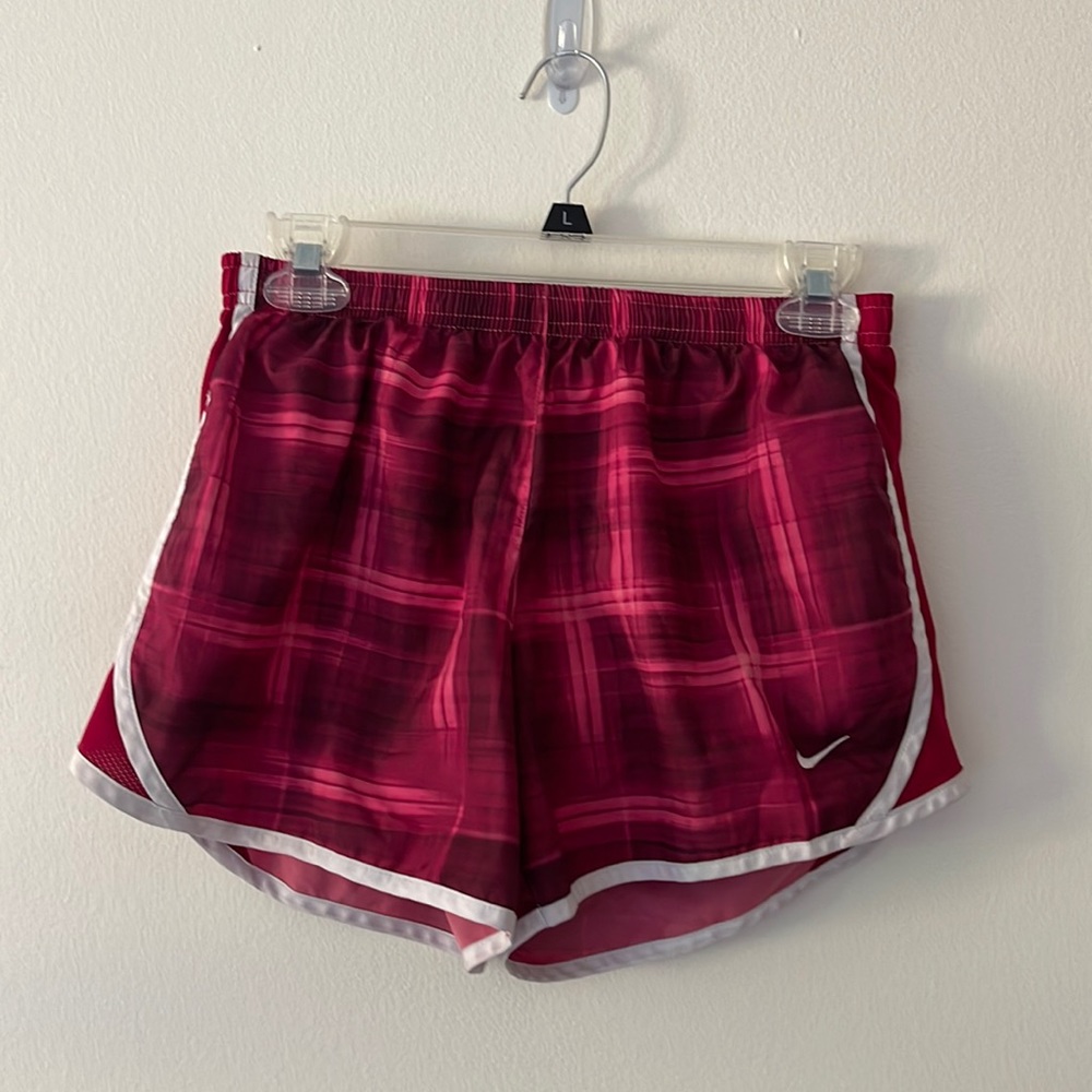 Nike Pink Plaid DRI-FIT Running Shorts